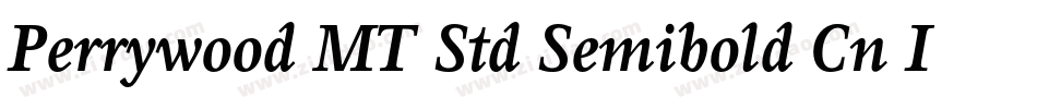 Perrywood MT Std Semibold Cn It字体转换